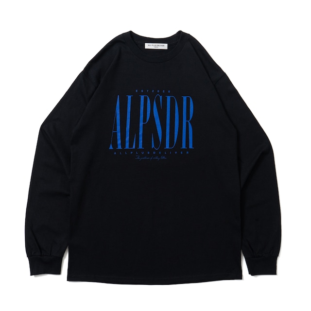 ALPSDR LOGO LS TEE / BLACK