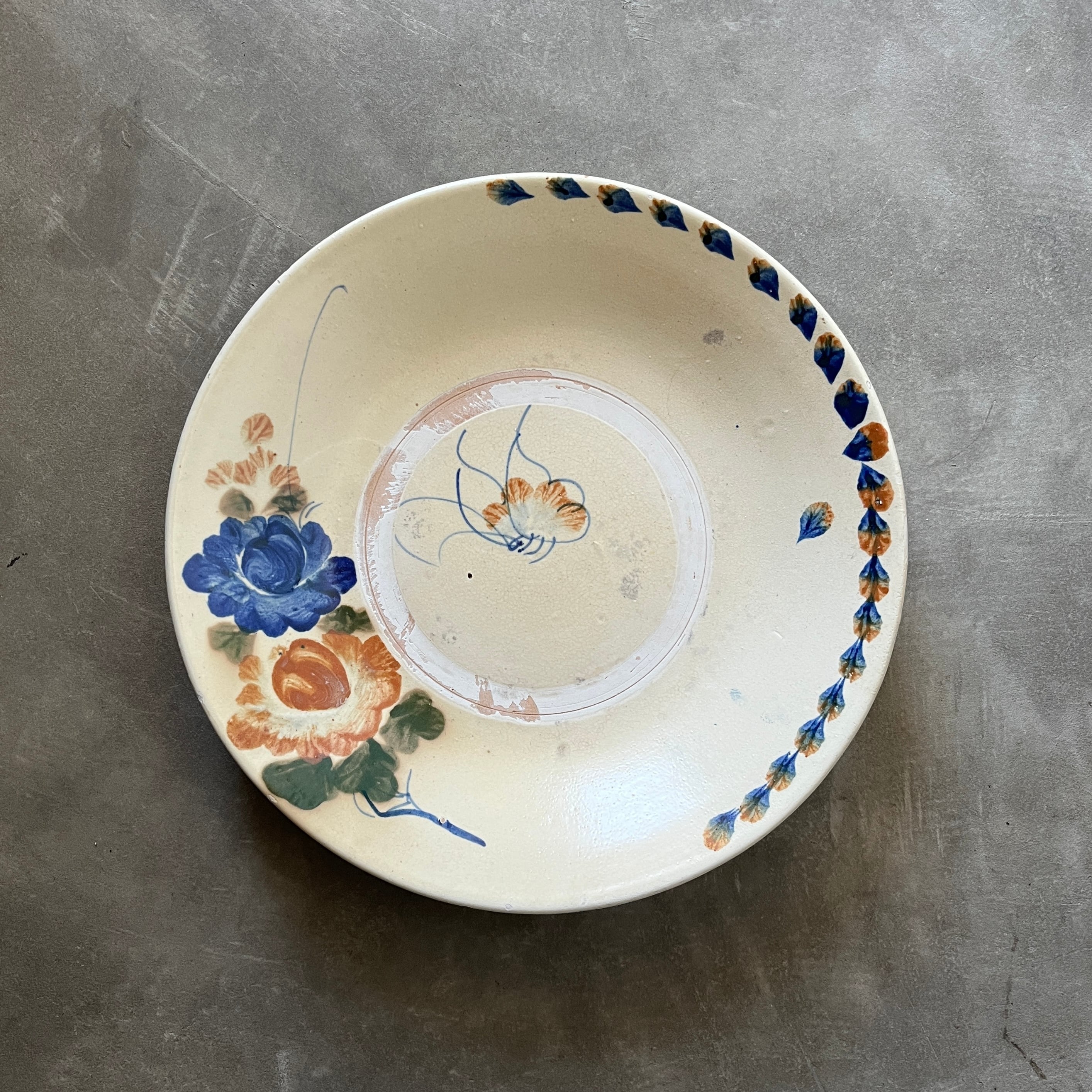 フランスアンティーク ムーラン・デ・ルー窯 丸形 プレート 皿 | Pay ID