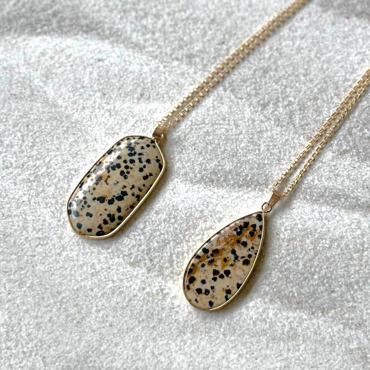 【限定各1点のみ】ダルメシアンジャスパー ロングネックレス Silver 18KGF