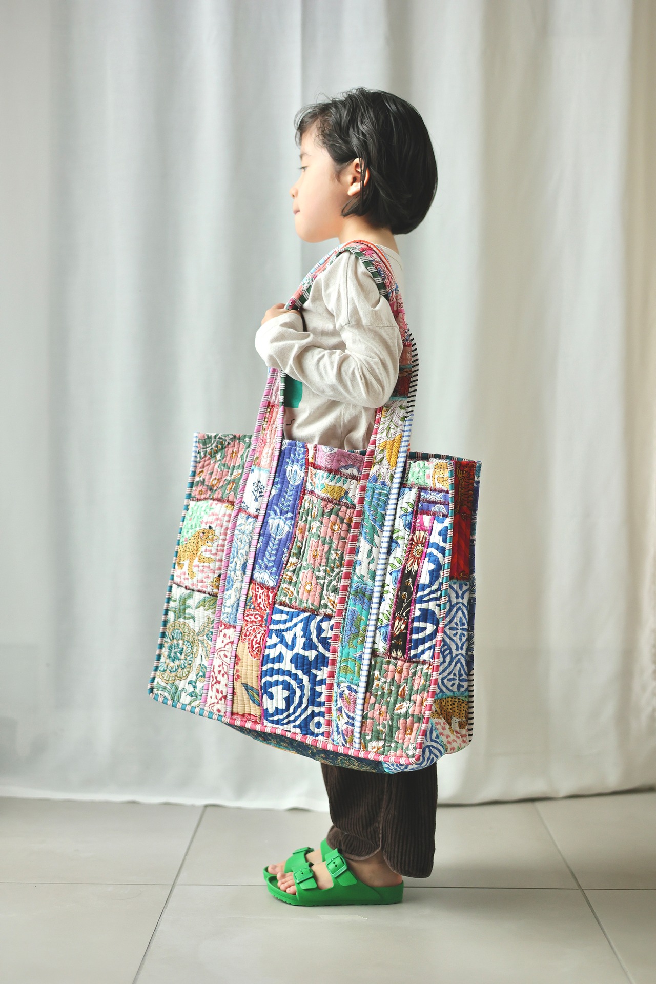 ＜PHET AND PLOY＞Quilted Patch Bag キルト パッチワーク バッグ B - 3