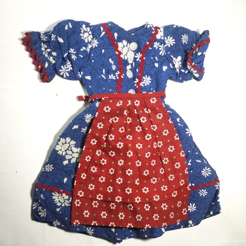 ドールドレス　人形服 　フォークロアコットンワンピ　’50～’70　ドイツ