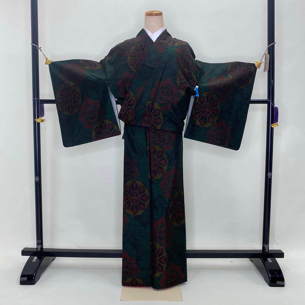 大島紬 横双 よこそ 袷 お洒落着 普段着 正絹 裄64.5cm 身丈 大島紬 横双 よこそ 袷 お洒落着 普段着 正絹 裄64.5cm 身丈