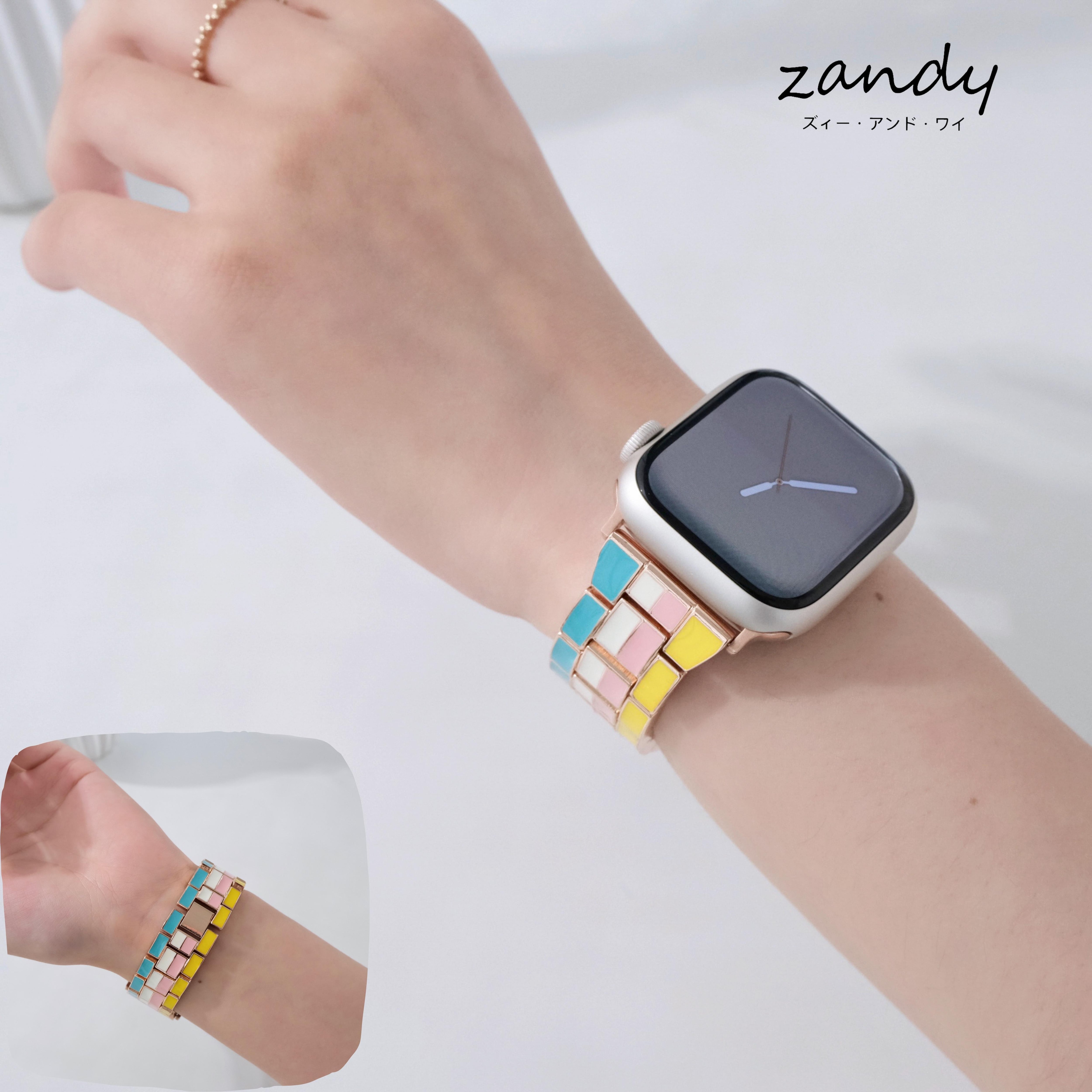 カラフルチェーンバンド】B038 アップルウォッチバンド チェーンベルト