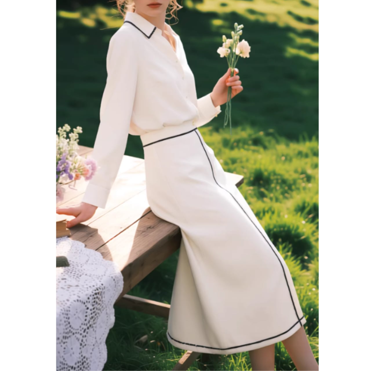 ホワイトコーデ セットアップ 00063