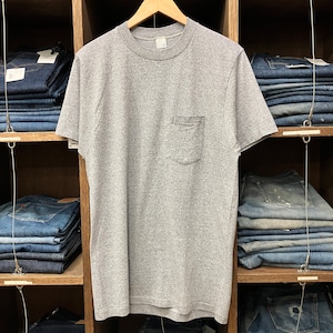 1970'S TOWN CRAFT GRAY SOLID POCKET T-SHIRT