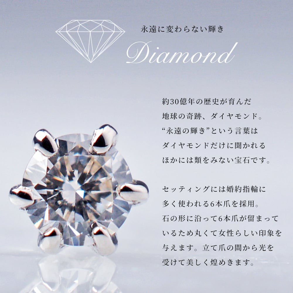 K18リングプラチナ ダイヤモンド ピアス Pt900 ダイヤモンド 0.60ct  K18
