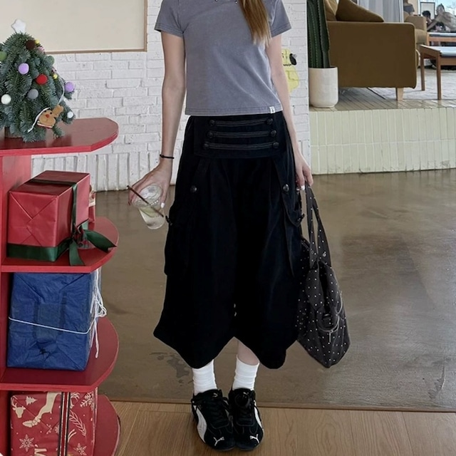 ナポレオンフロントフラップクロップドパンツ 2col R02463