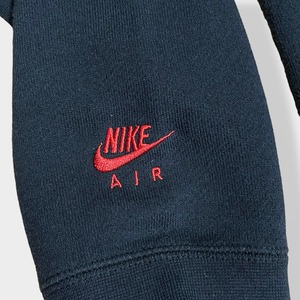 【NIKE AIR JORDAN】WINGS LITE 1988 FLEECE HOODIE マイケルジョーダン プリント パーカー スウェット フーディ プルオーバー ワンポイント 袖ロゴ 刺繍ロゴ ジャンプマンロゴ スリット クロスネック フロントクロス M エアジョーダン ナイキ US古着