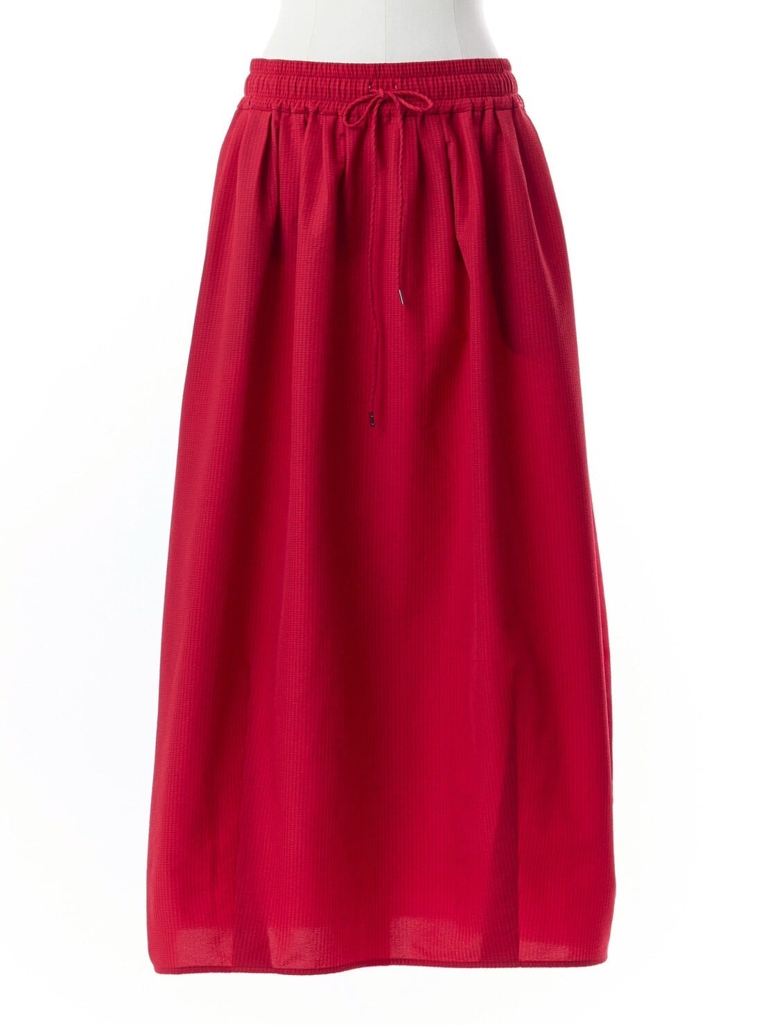 シアサッカーバルーンスカート(レッド)