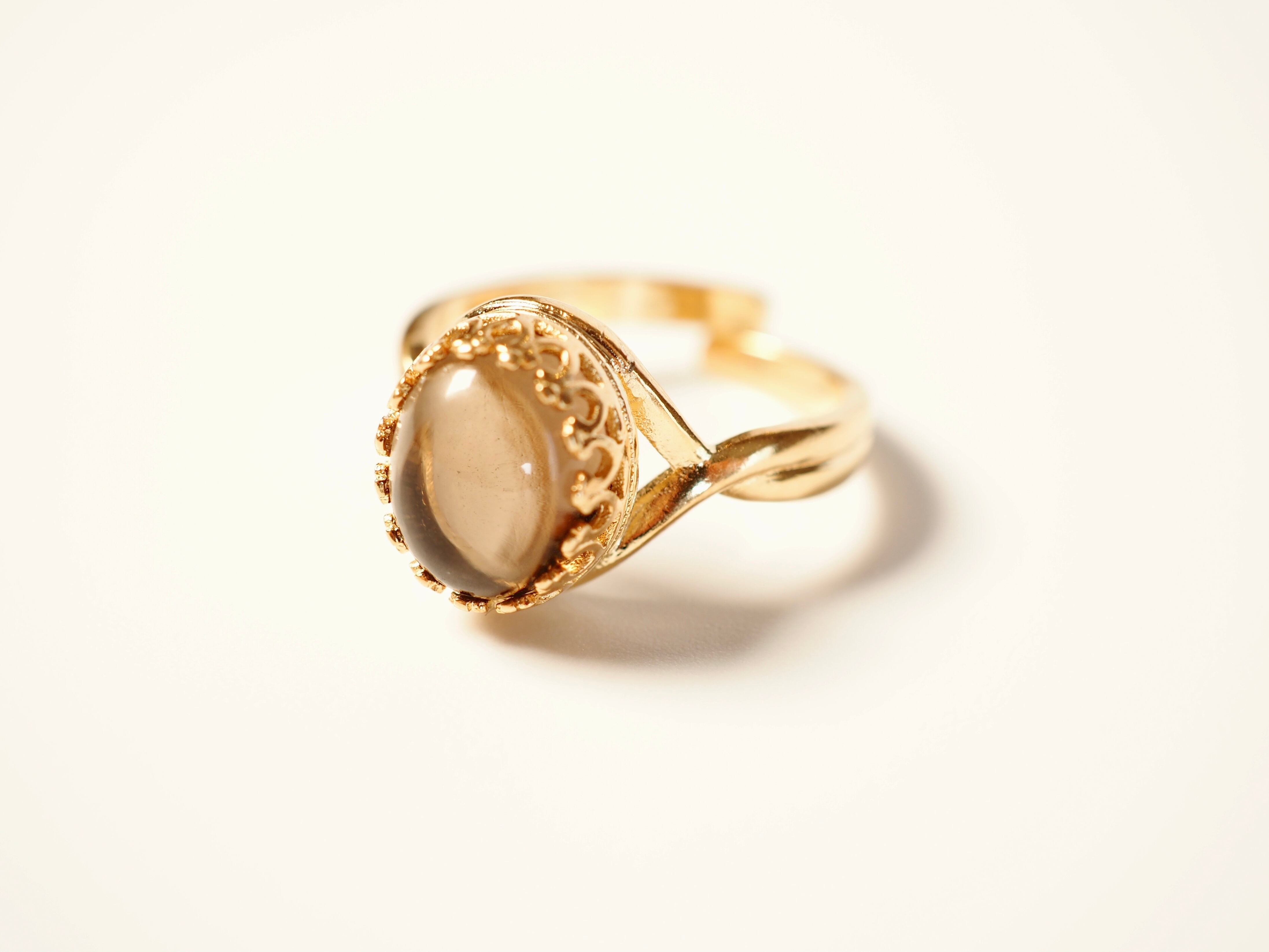 【スモーキークォーツ】ヴェルメイユリングM