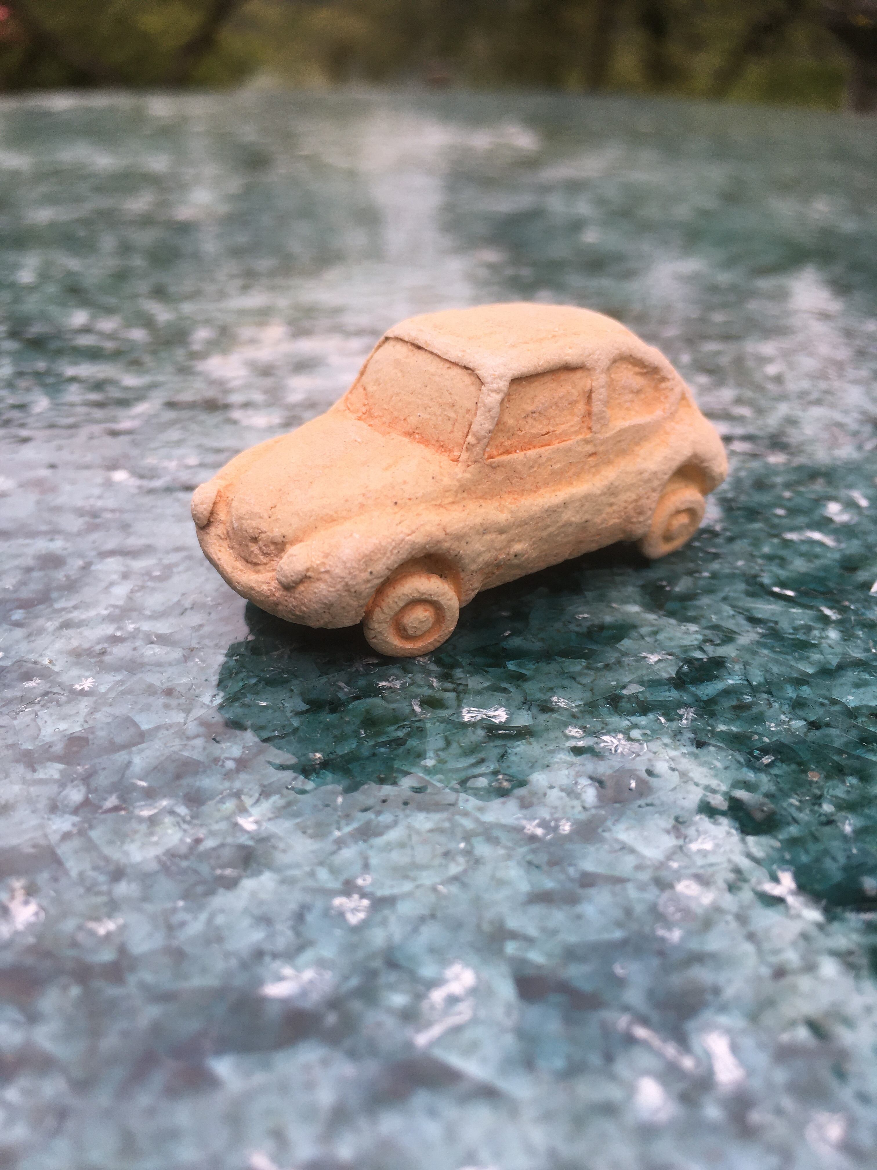 陶芸 てんとう虫車 小さな車のおきもの 白 Yanaikeishop 陶芸 てんとう虫車 小さな車のおきもの 白 Yanaikeishop