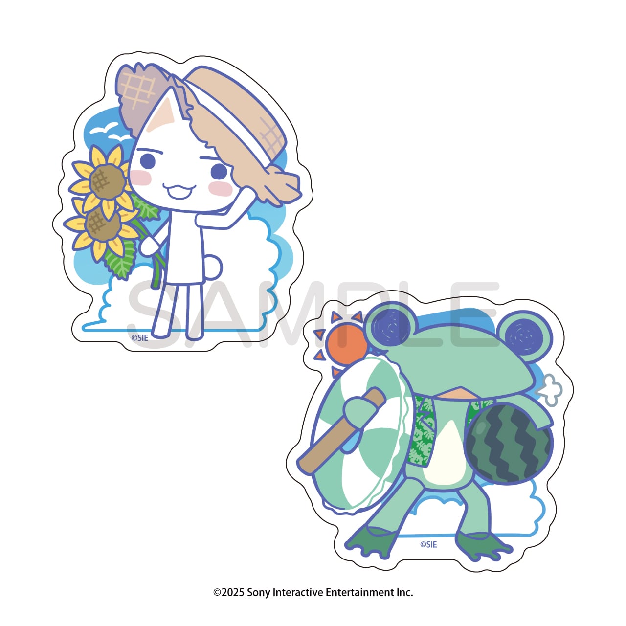 どこでもいっしょ 海でもいっしょ ダイカットステッカー トロ&リッキー