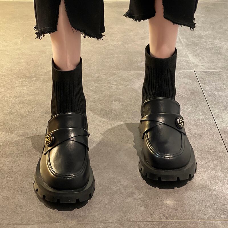 ブーツレディーススプリングオータムストレッチレッドスタイルショート 靴 シューズ エラスティック 伸縮 春物 秋物 部族の婦人靴19399615430