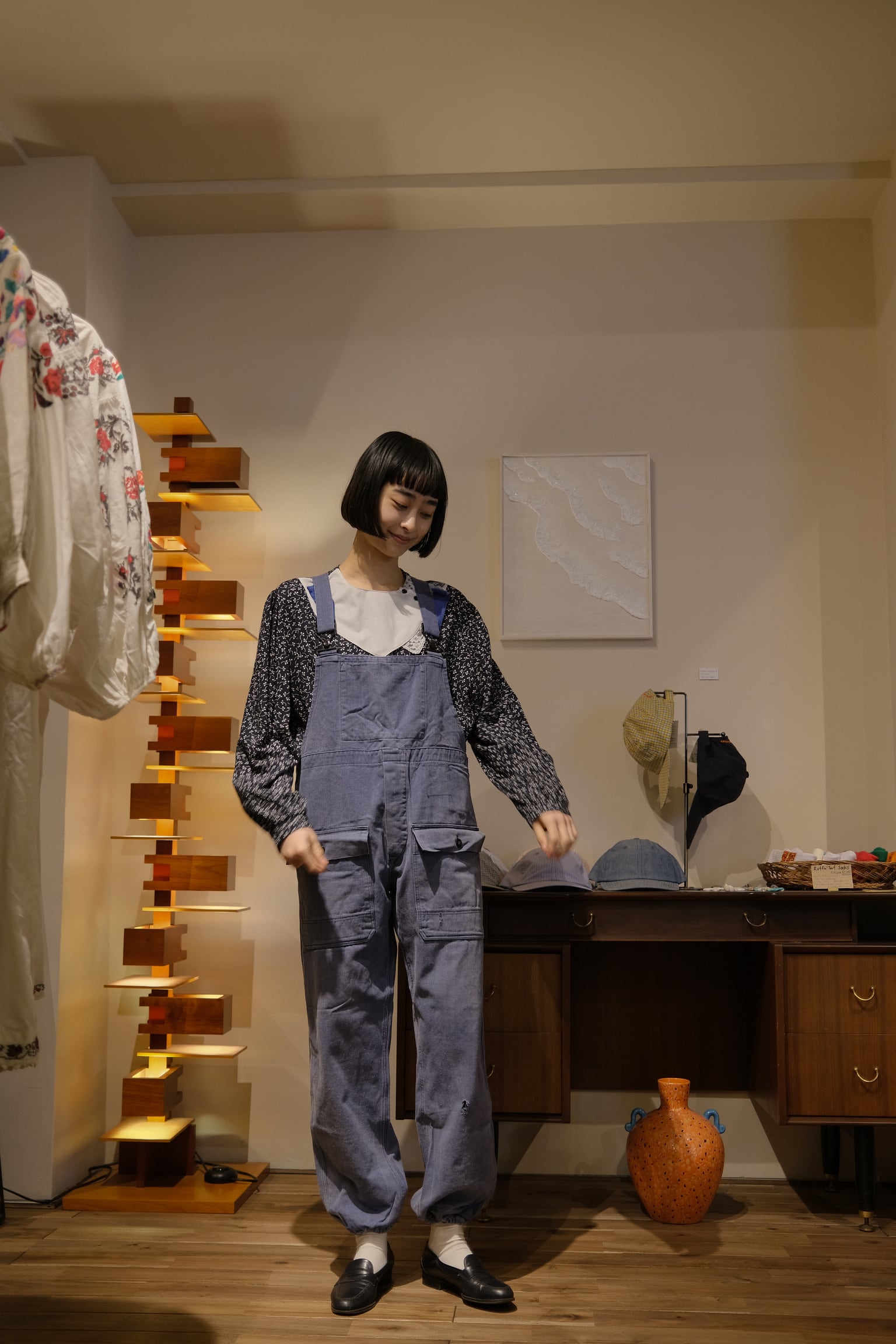 ネイビーオーバーオール