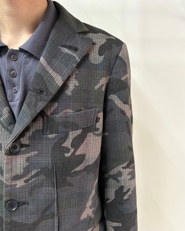 【ZUCCA】camouflage single tailored jacket