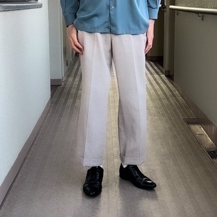 About 60s〜 Japanese vintage flax pants cherry blossom About 60s〜 Japanese vintage flax pants cherry blossom
