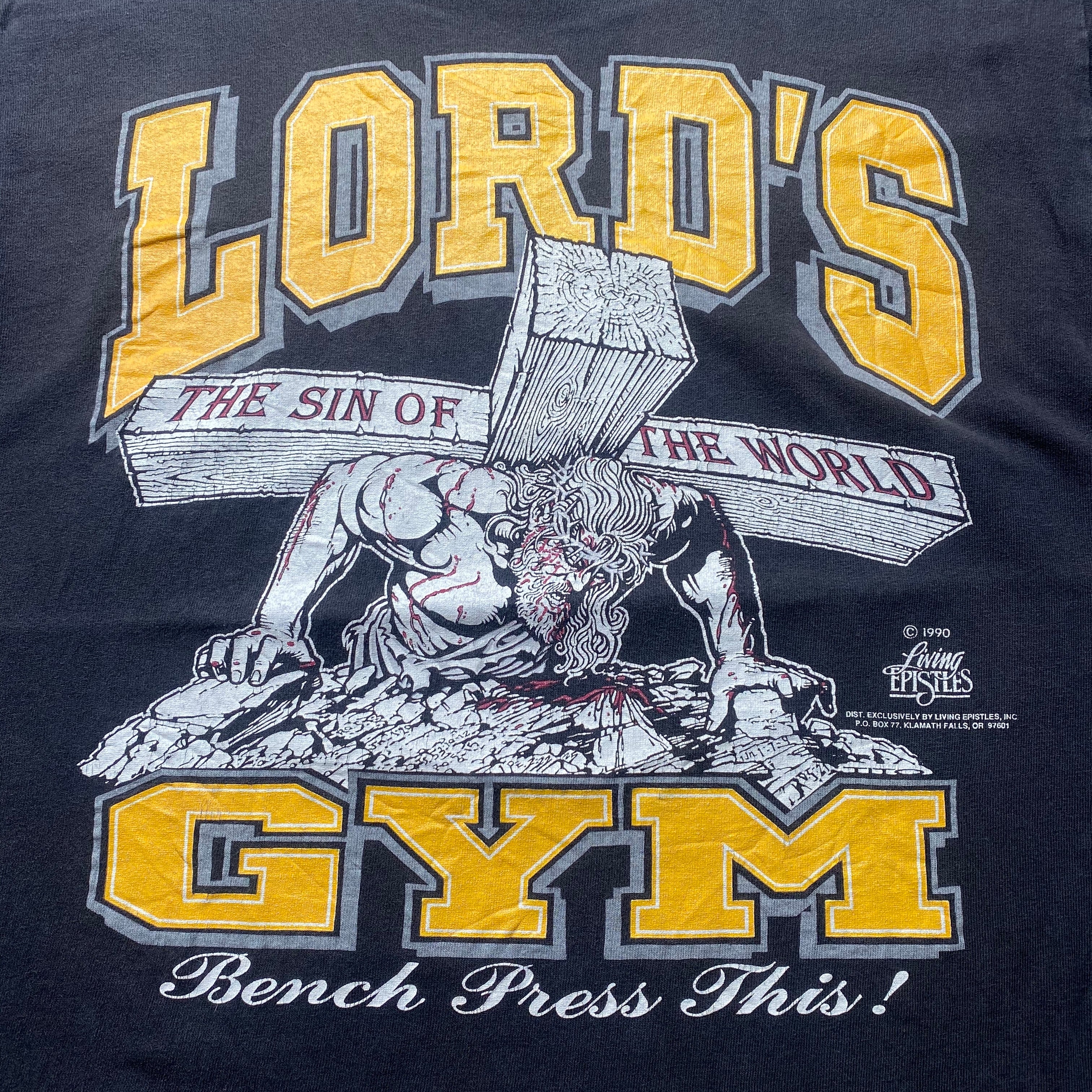 90s ヴィンテージ LORD'S GYM  Tシャツ XXL ジーザス