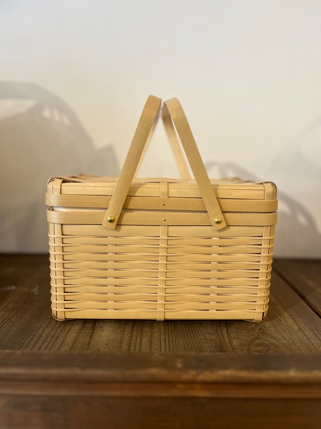 豆腐カゴ　蓋あり角もの　取って付き　鹿児島　伝統工芸品