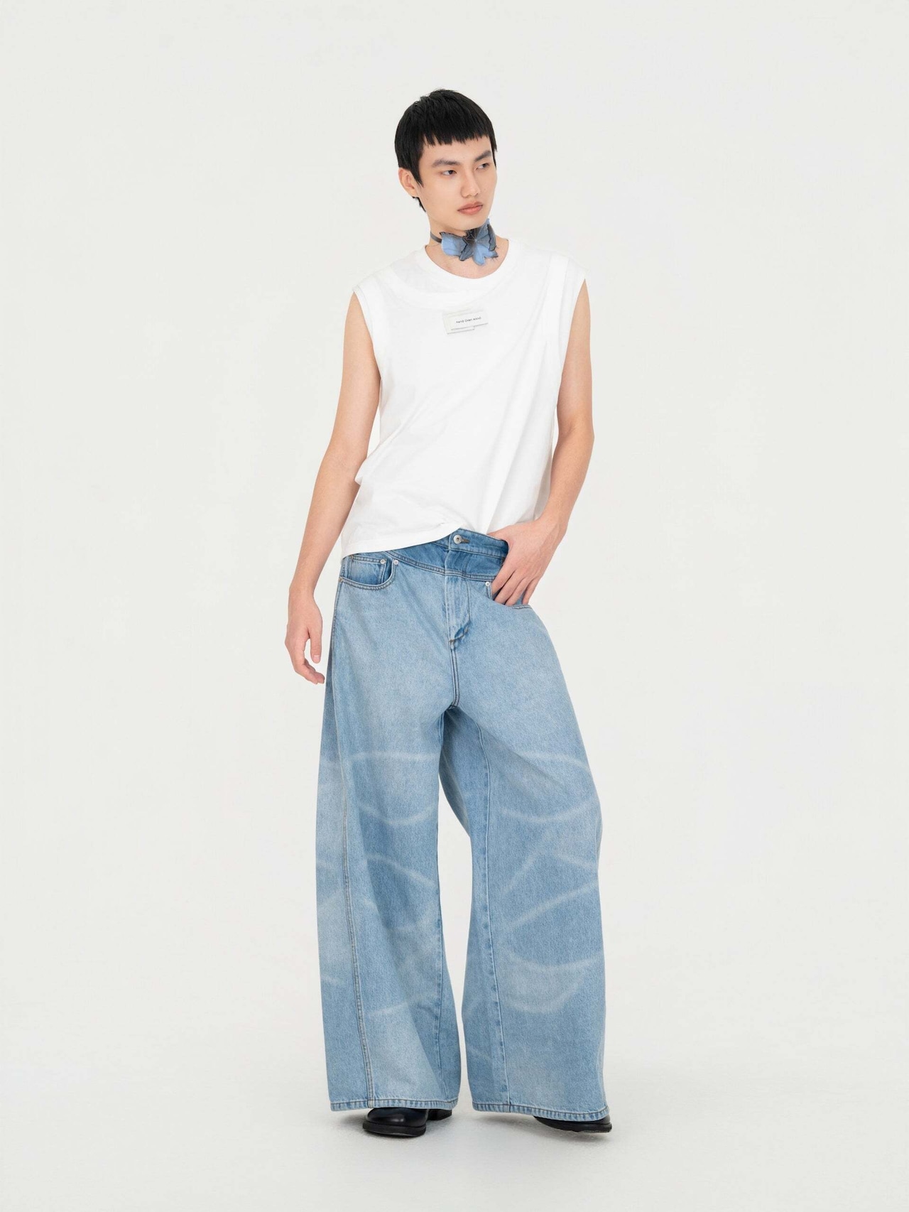 【26SS】Feng Chen Wang フェンチェンワン / Wide leg denim trousers / デニムパンツ - 3