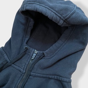 【NIKE】JUST DO IT ワンポイントロゴ プリント ジップアップパーカー フルジップ フーディー hoodie L ナイキ US古着