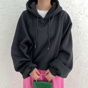 short lib volume big silhouette hoodie_LN01016