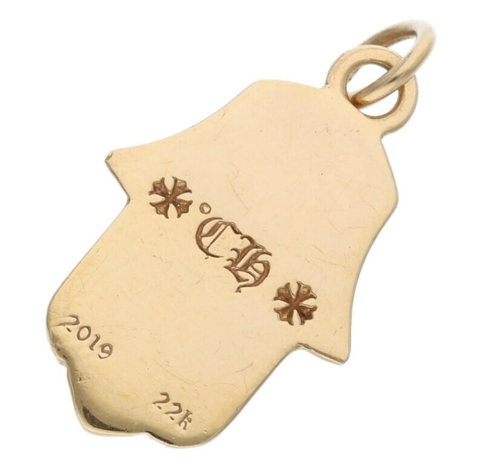 CHROME HEARTS クロムハーツ 22K HAMSA HAND ゴールド ネックレス