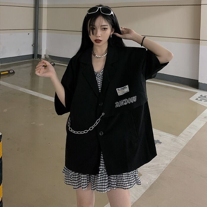 ダークサマールーズジャケット スタイルスタンダード レトロ ストリート 夏物 ケッペル43687440644