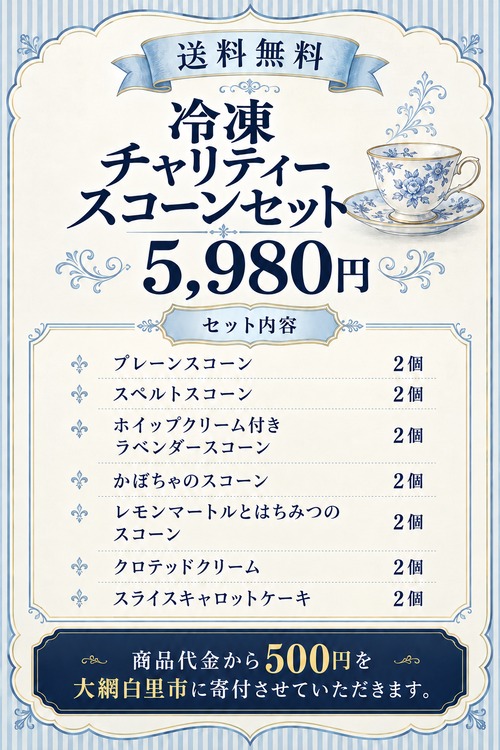 送料無料　冷凍配送　チャリティースコーンセット5980円