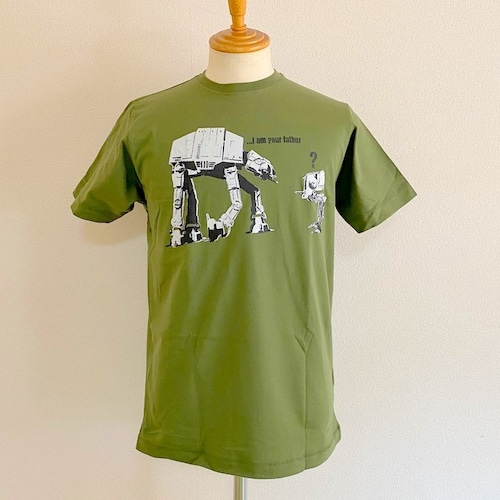 BANKSY T SHIRT - I AM YOUR FATHER　Green