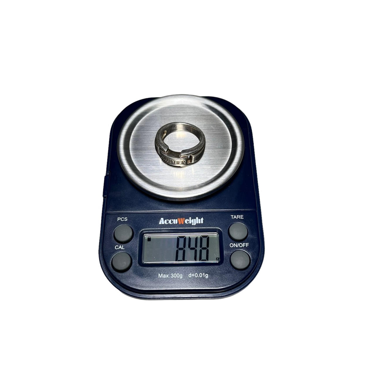 JEAN PAUL GAULTIER silver logo ring