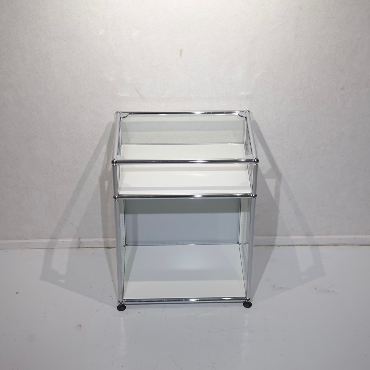 USM Haller ハラー キャビネット サイドボード 1列2段 ユニットラック シェルフ 棚 収納 ホワイト 白 モダン ミニマル ホテルライク