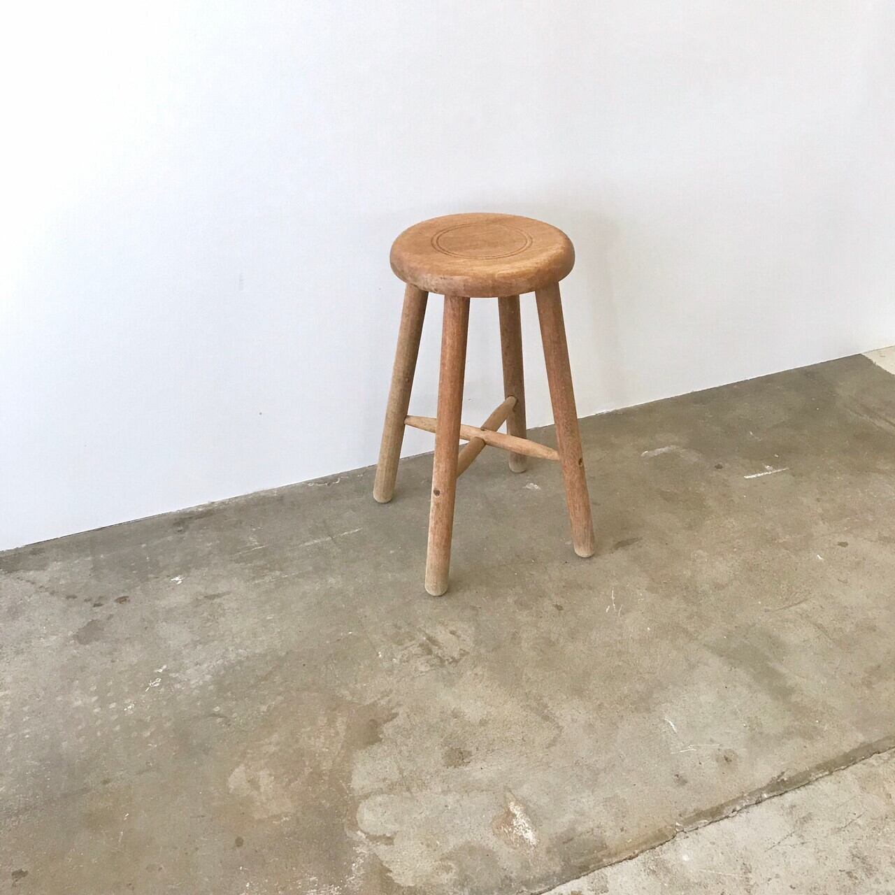木のスツール　丸椅子　古家具