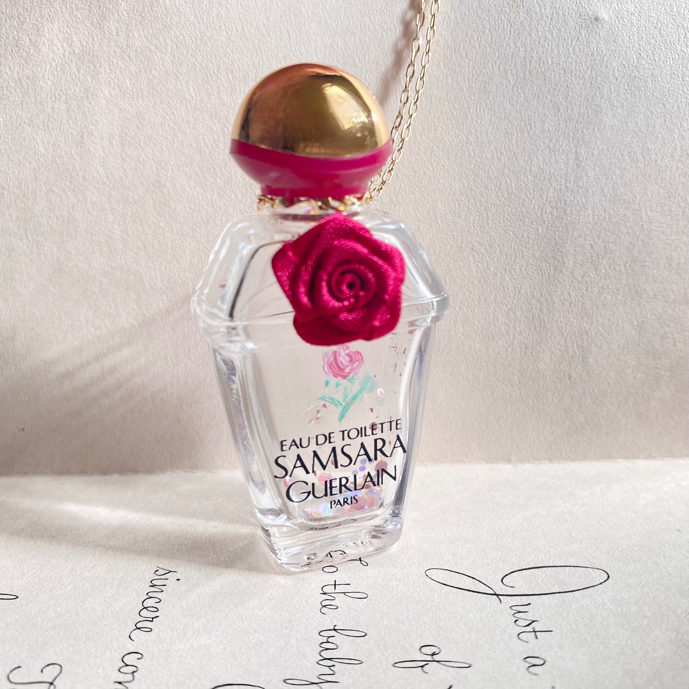 (レッドベルバラ)Hand painted perfume neckless ペイント香水瓶ネックレス