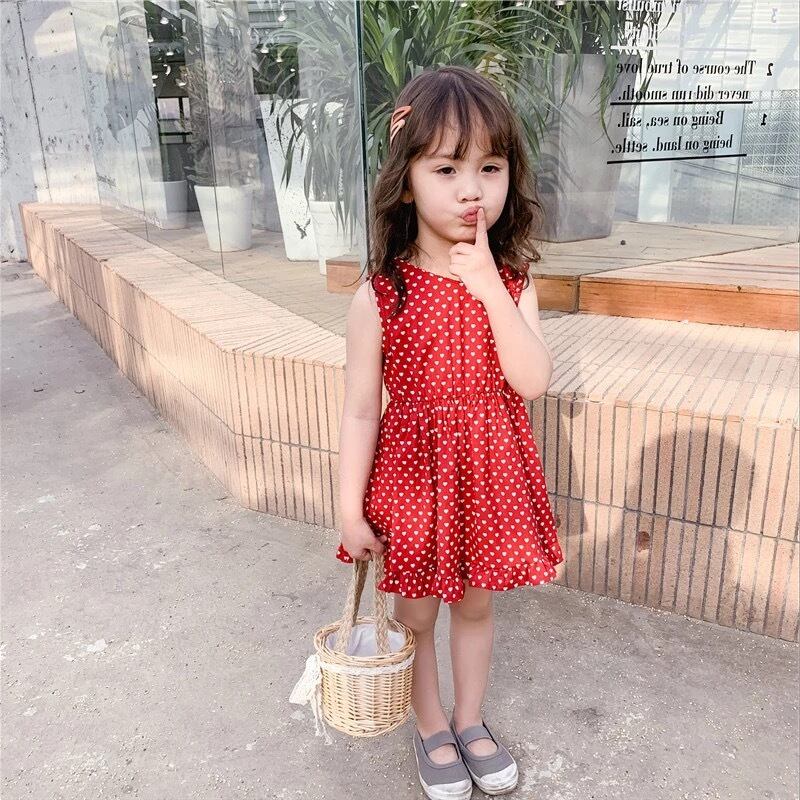 送料無料 予約商品 レッド 赤 ドット 水玉 ワンピース 女の子 キッズ ベビー カジュアル ドレス 2歳 3歳 4歳 6歳 8歳 Selectshop Aya