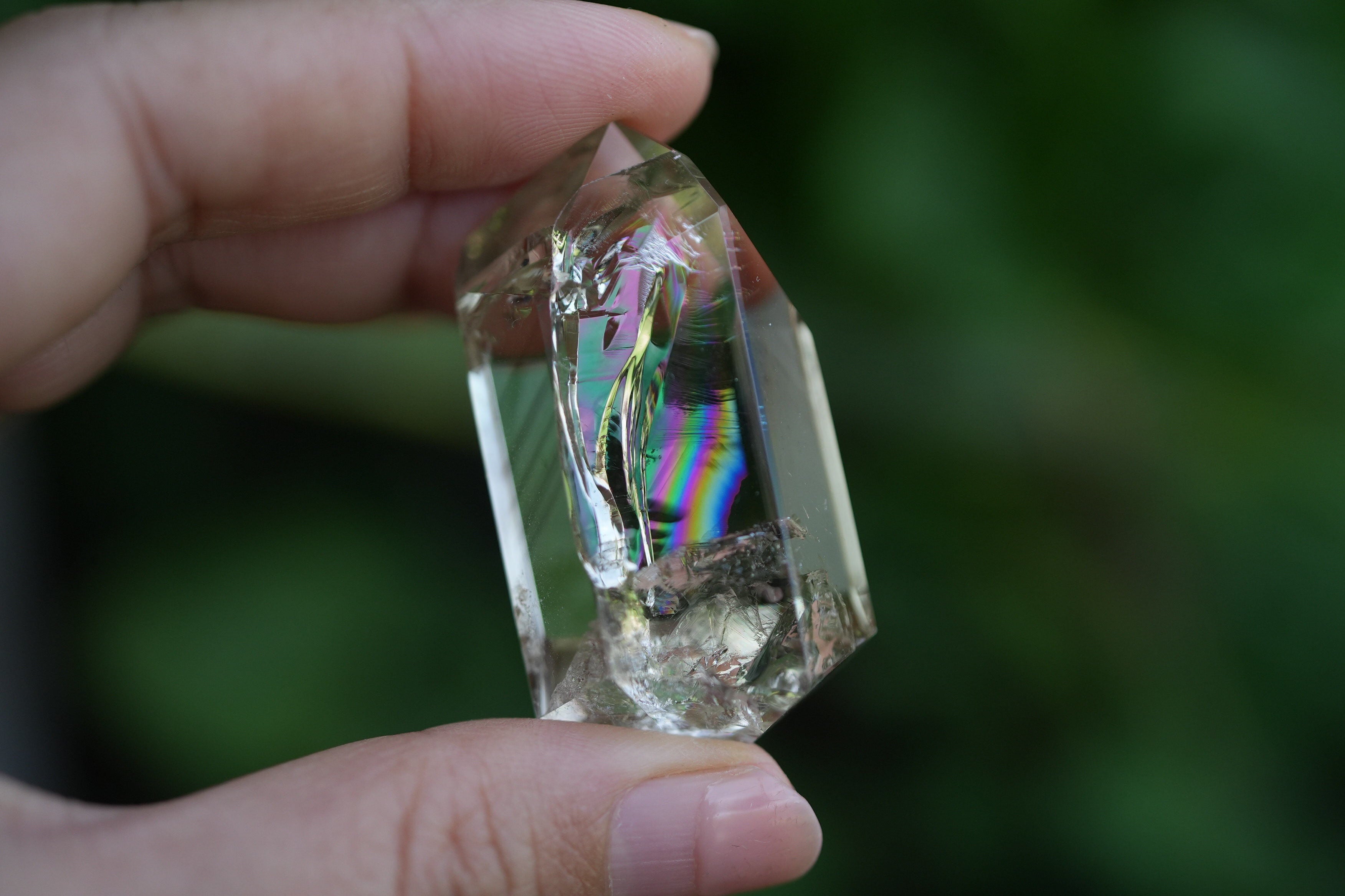虹の川☆虹入り☆シトリン原石 s1320 | Funky garuda Stone