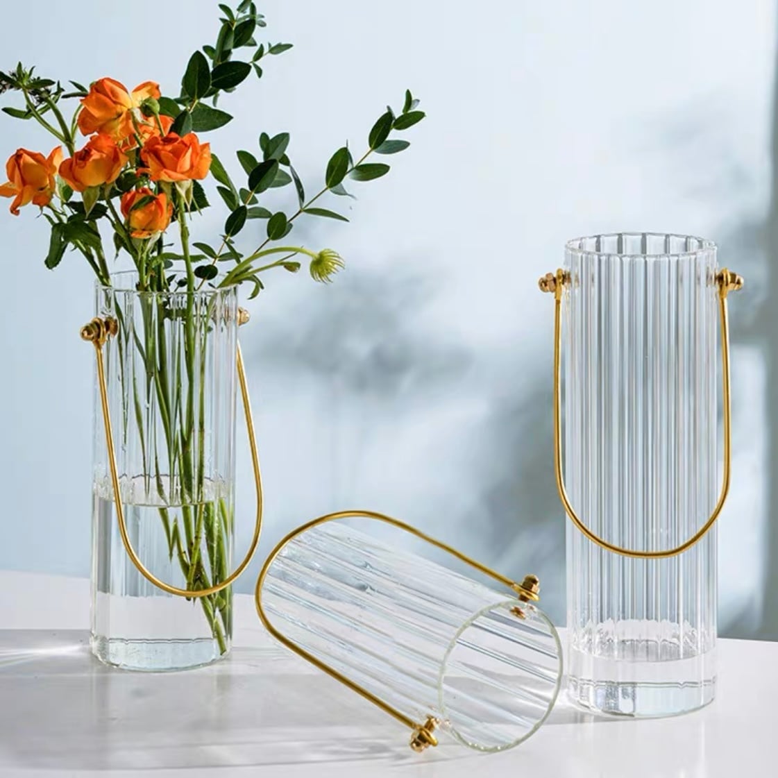 クリアでシンプルなスマート花瓶_mro244 | かわいい韓国風インテリア