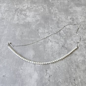 淡水ベビーパール×ハーフチェーンネックレス 41.5cm
