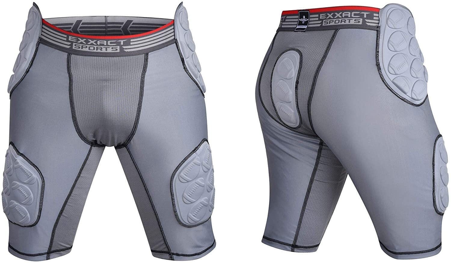 アメフト用ソックス・パンツ・パッドセット Exxact 5-Pad付き インナースパッツ グレー アメフト | END ZONE