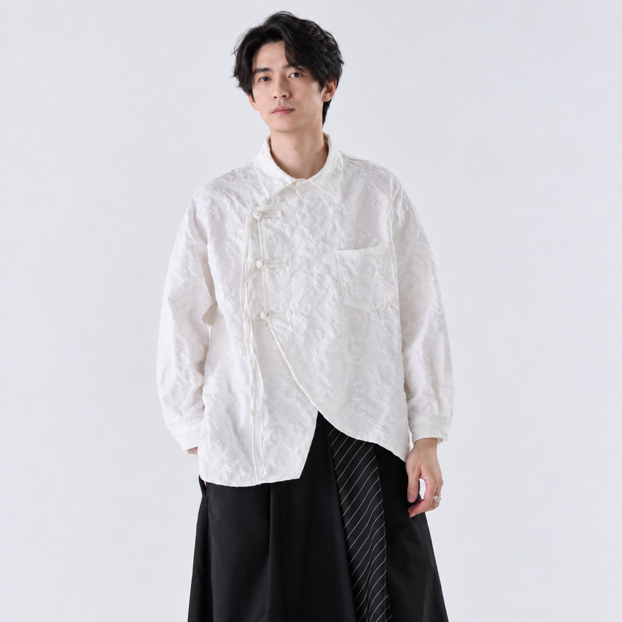 Floral Jacquard Loose Shirt　TB2592・画像10