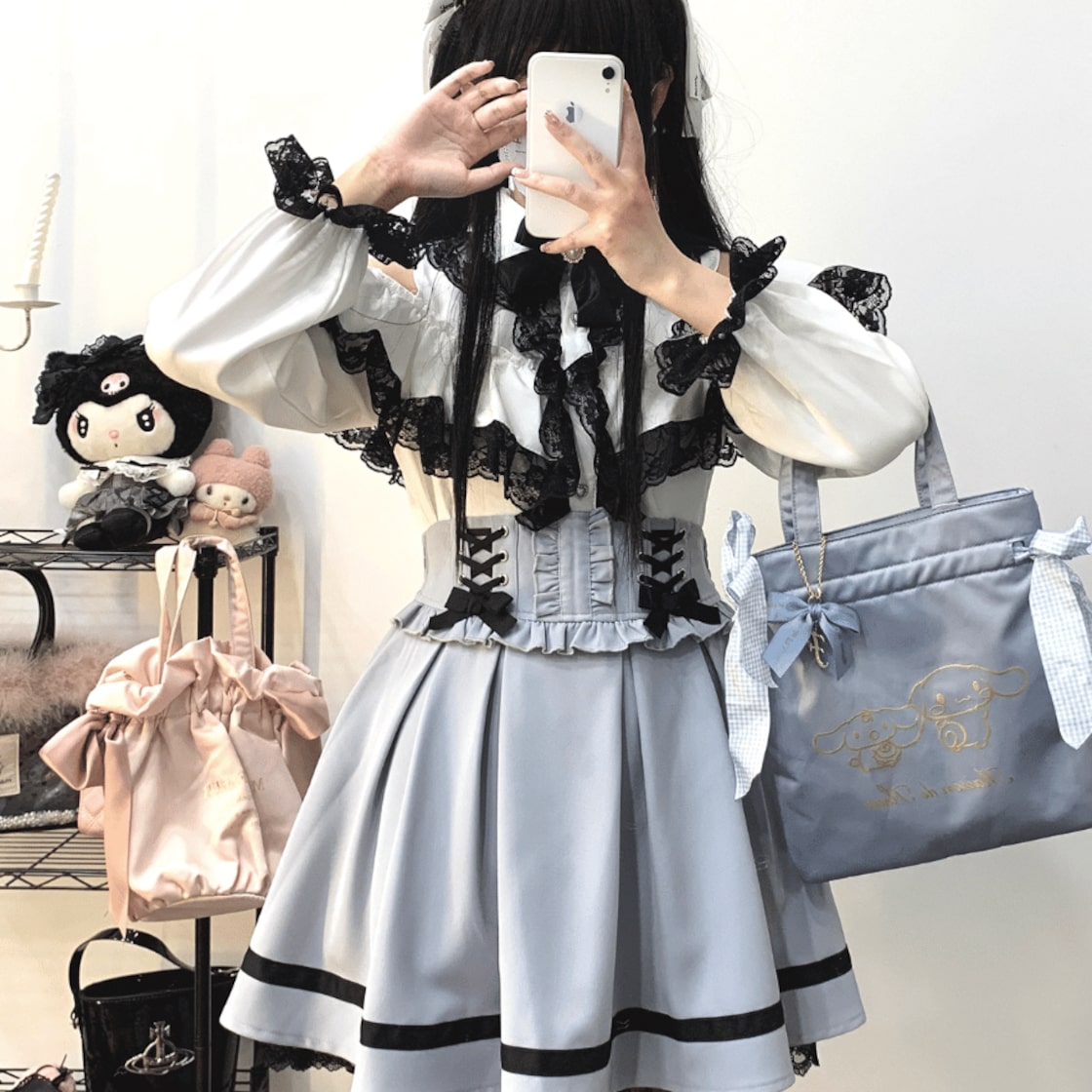 ロリータファッション通販 SEASONZ ゆめかわ 編み上げ ミニ