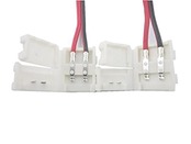 [10本セット] LEDテープ 延長用ケーブル コネクタ 8mm 3528 SMD 単色用 片側半田付け不要 (8mm 単色用延長ケーブル)