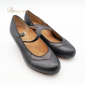 フラメンコ 衣装 シューズ 22 1/2 ブラック系 日本製 靴 くつ ヒール レディース 釘 釘有り ストラップ 無地 シンプル ダンスシューズ ダンス衣装 練習 レッスン ステージ イベント