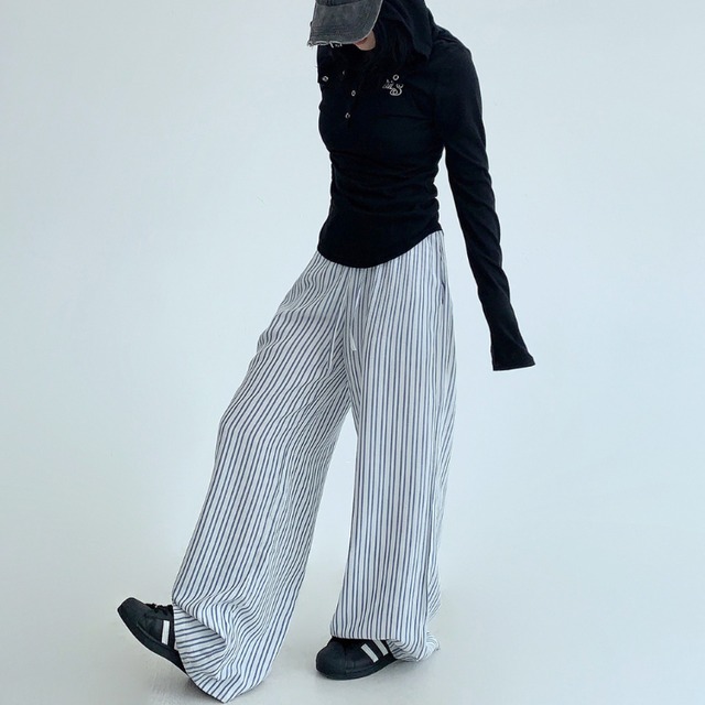 striped relax pants　ストライプリラックスパンツ　J1056
