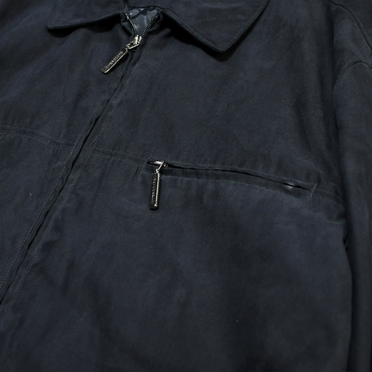 fake suede jacket black