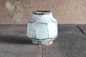 俊彦窯／糠釉面取り花入　02