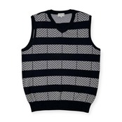 LANVIN SPORT ランバン スポーツ ボーダー柄 コットン ニット ベスト サイズ 40