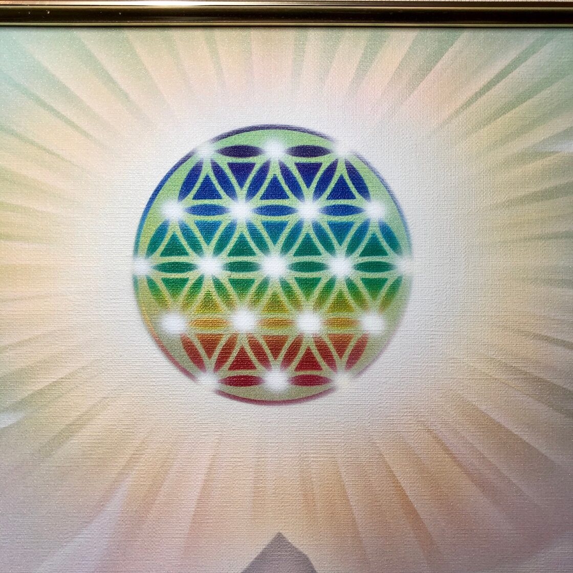風水絵画】ヒマラヤ山脈エベレスト神聖幾何学模様フラワーオブライフ 