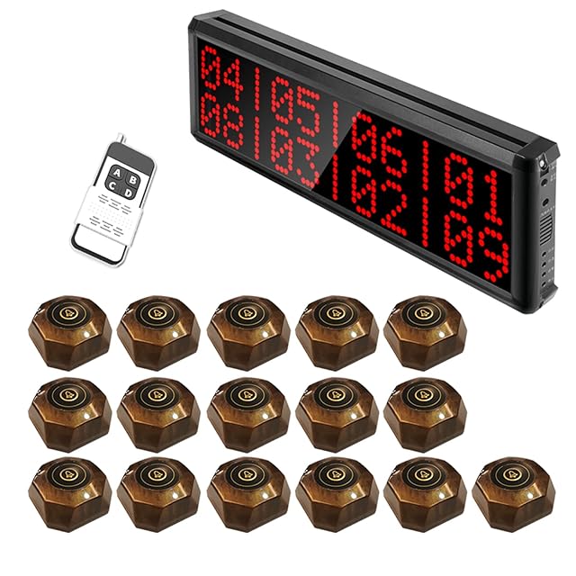 設置簡単！飲食店向け ワイヤレスチャイム 8番号表示 ワイヤレス