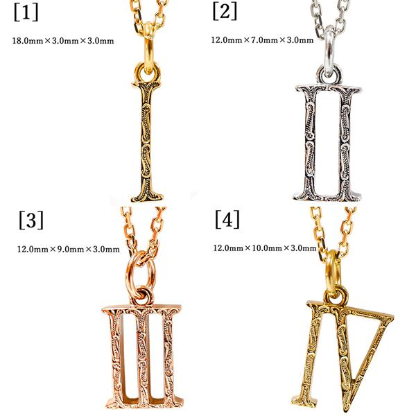 ハワイアンジュエリー ネックレス ローマ ナンバー スクロール ネックレス ローマ ナンバー 数字 スクロール | Lea-Makana