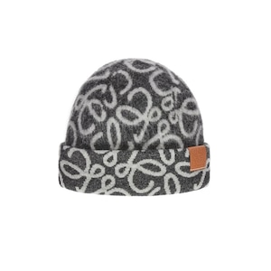 【LOEWE】ANAGRAM BEANIE（BLACK/GREY）